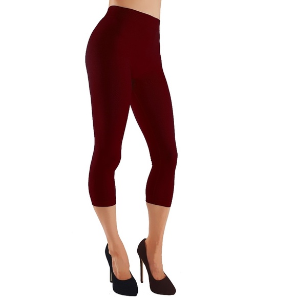 Pants - Casual Light weight Leggings Burgundi